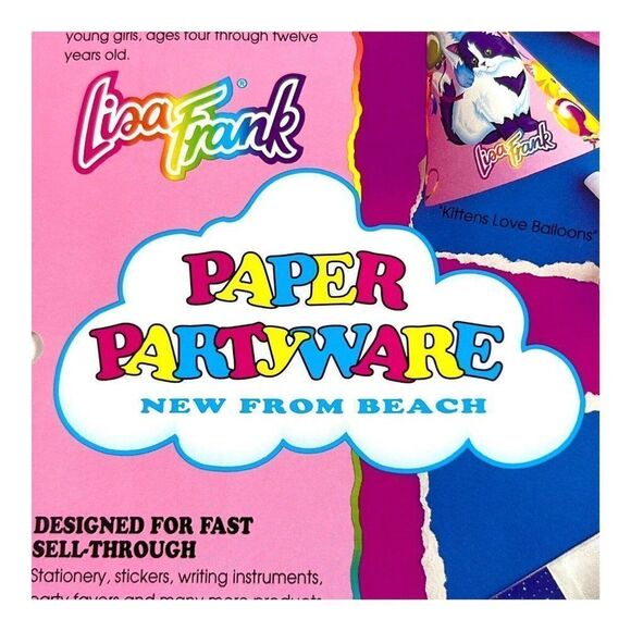 Vintage 1990s Lisa Frank Mini Catalog Paper Partyware New From Beach Halloween - Picture 1 of 4
